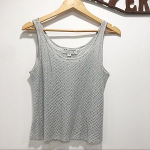 ST JOHN evening sparkly knit tank top